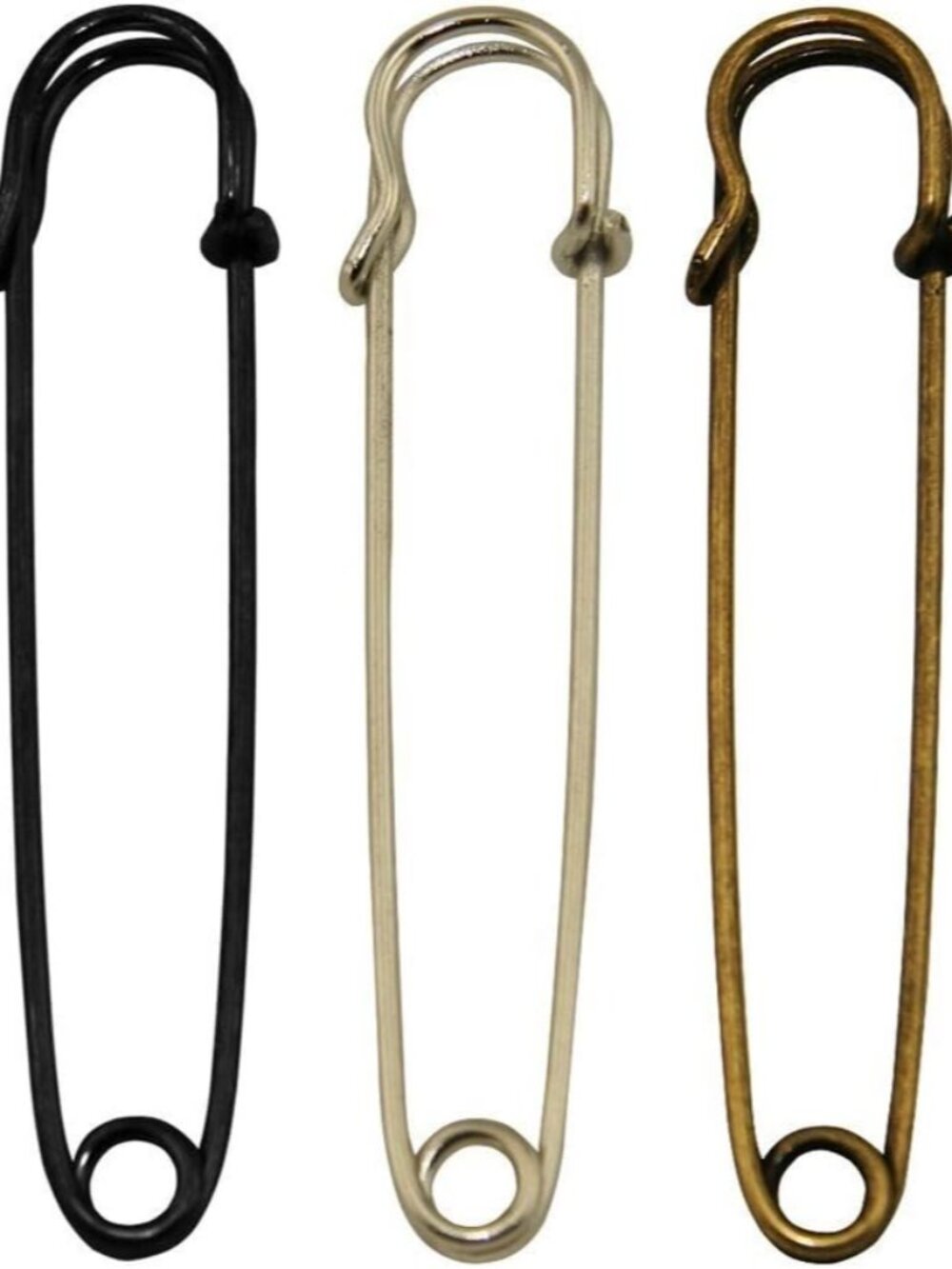 Set of 12pcs Extra-Large 4" Steel Safety Pins - Blankets, Skirts, Kilts, Crafts